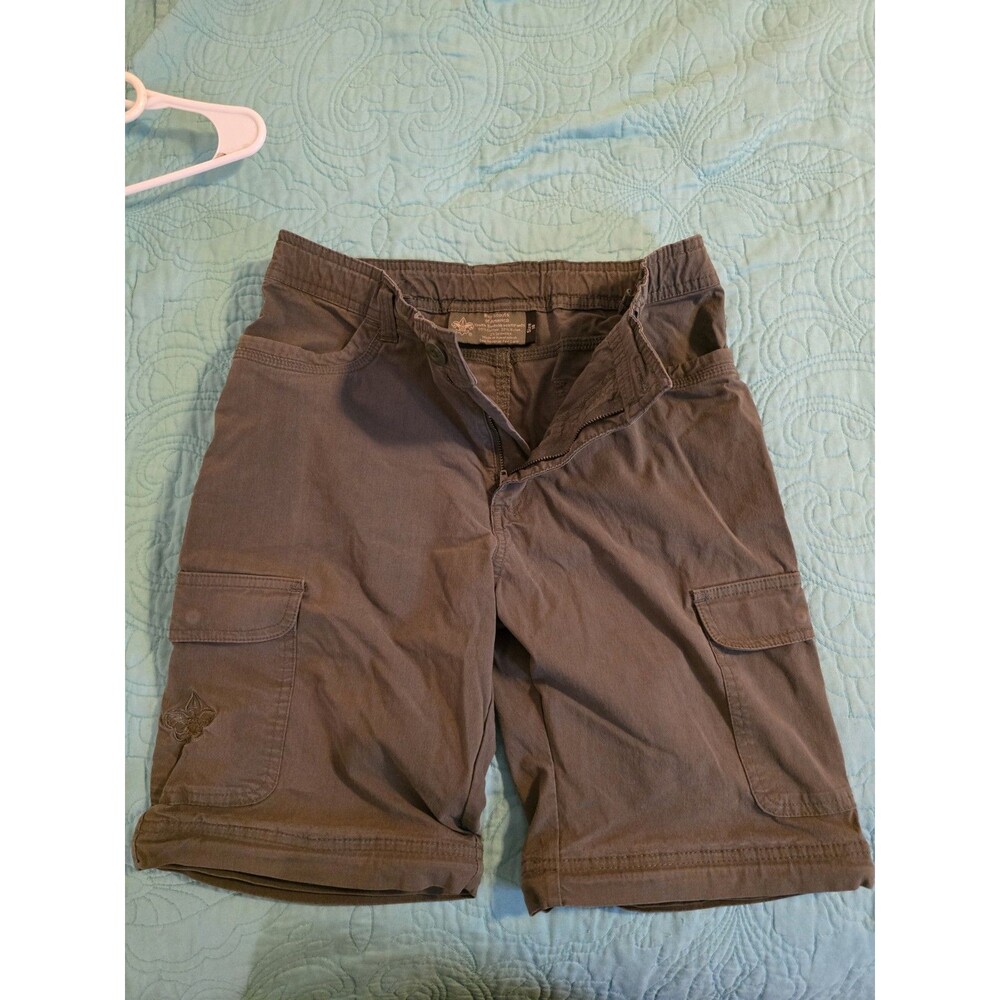 Boy Scout Official Youth Size 18 Olive Green Cargo Uniform Shorts‎
